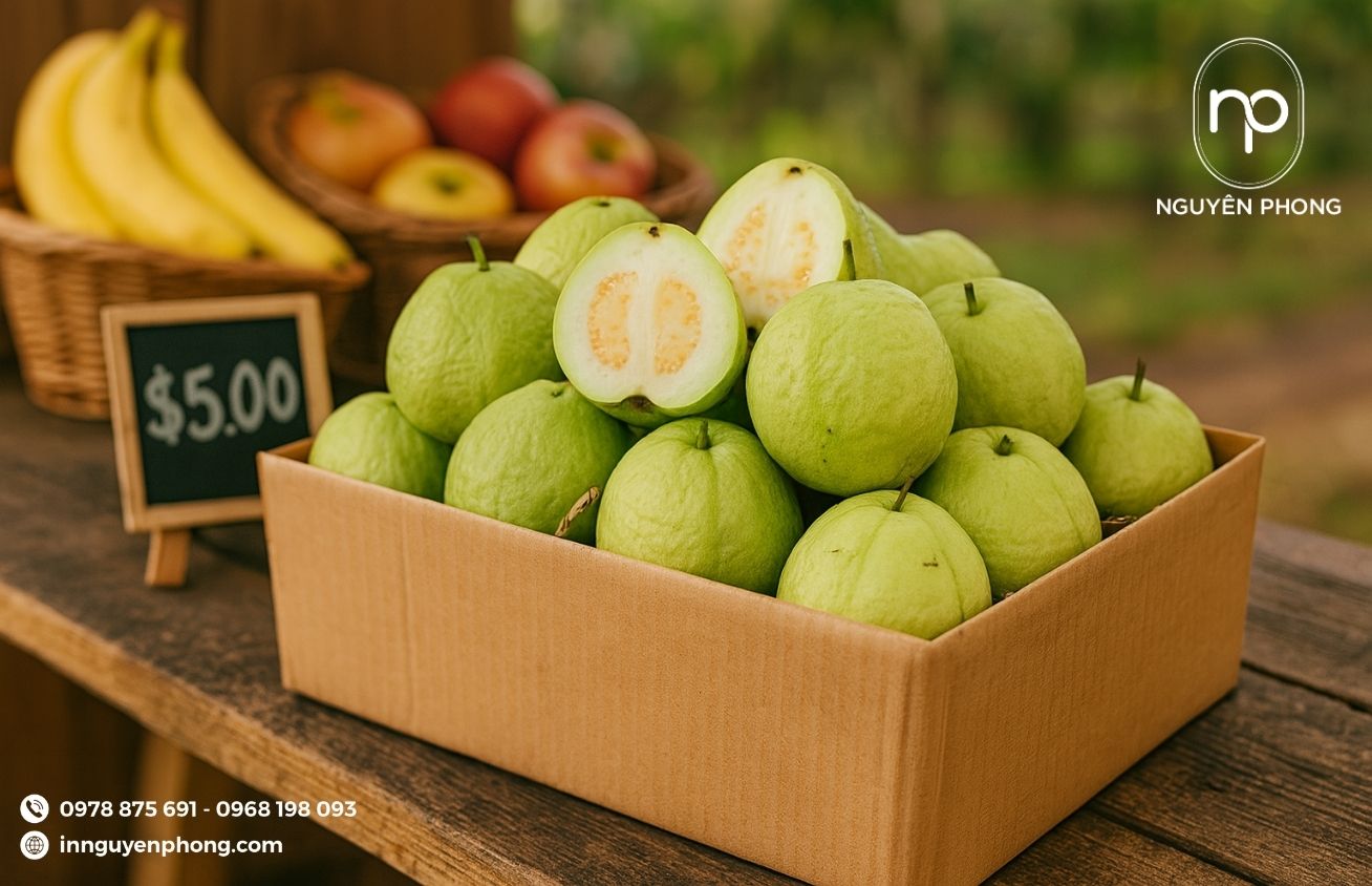 Thùng carton đựng ổi đơn giản